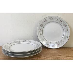 Set Lot 4 Vintage Diamond China Richmond Japan Floral Dessert Bread Plates 6.5"